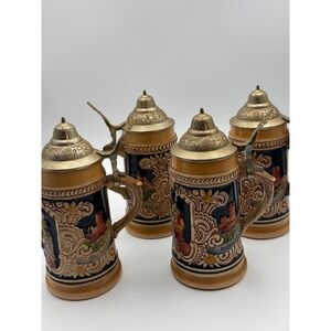 Vintage Ceramic Salt and Pepper Shakers Hand Painted Floral Germany Italy MCM